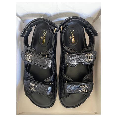 chanel dad leather sandals|Chanel dad sandals price.